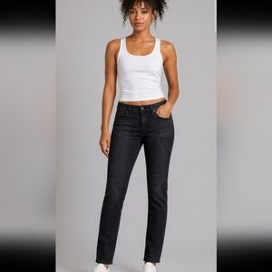 MAVI GOLD Black Sparkle Mid Rise Super Skinny Sample Jeans 27